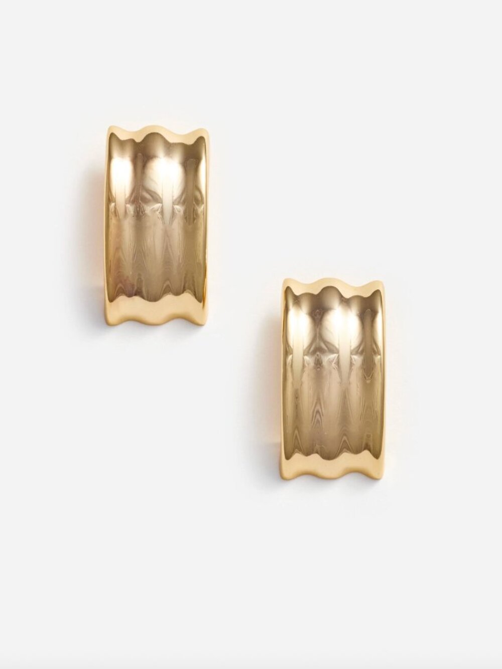 Self Portrait Gold Ridge Earrings - Picture 2 of 4